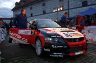 Rallye Český Krumlov: Představení posádek na nádvoří pivovaru Eggenberg - Trojan K. / Řihák